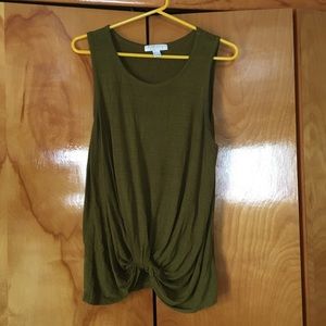 Forever 21 Moss Green Heathered Twist tank top
